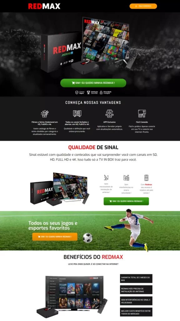 Landing Page TV Box