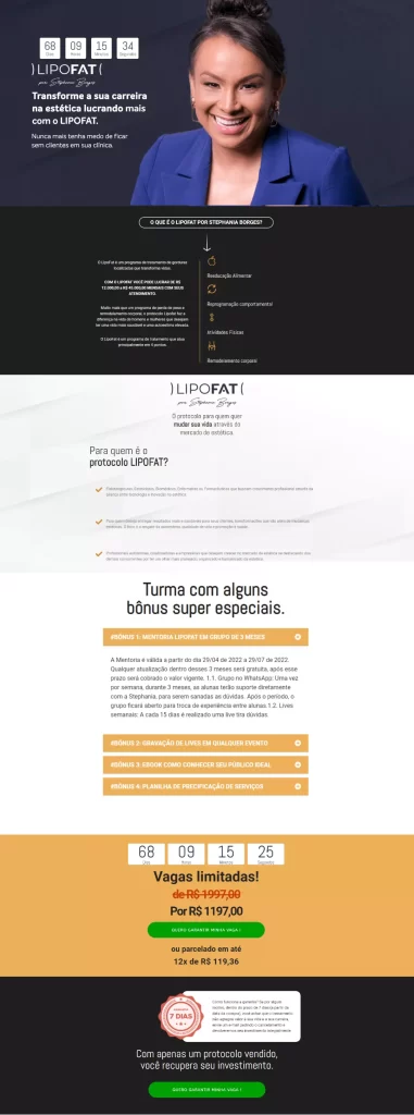 landing page de curso
