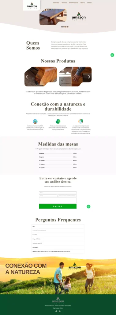 Landing Page Amazon Rustic