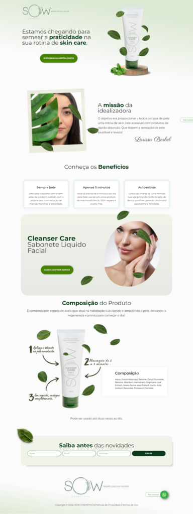 Loja virtual sow cosmeticos
